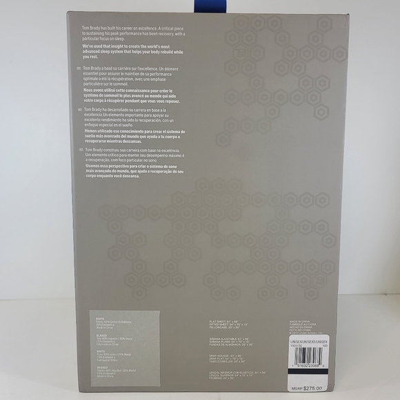 NEW UNDER ARMOUR ATHLETE RECOVERY BEDDING FULL SIZE WHITE TOM BRADY COLLAB $275 - Picture 7 of 7